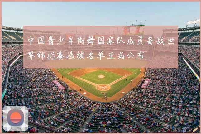 中国青少年街舞国家队成员备战世界锦标赛选拔名单正式公布